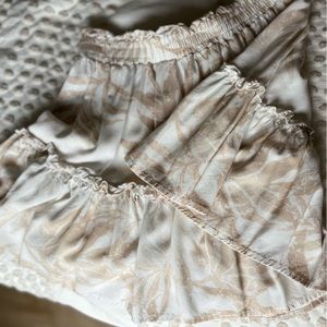 Tan and white palm leaf skirt!!!